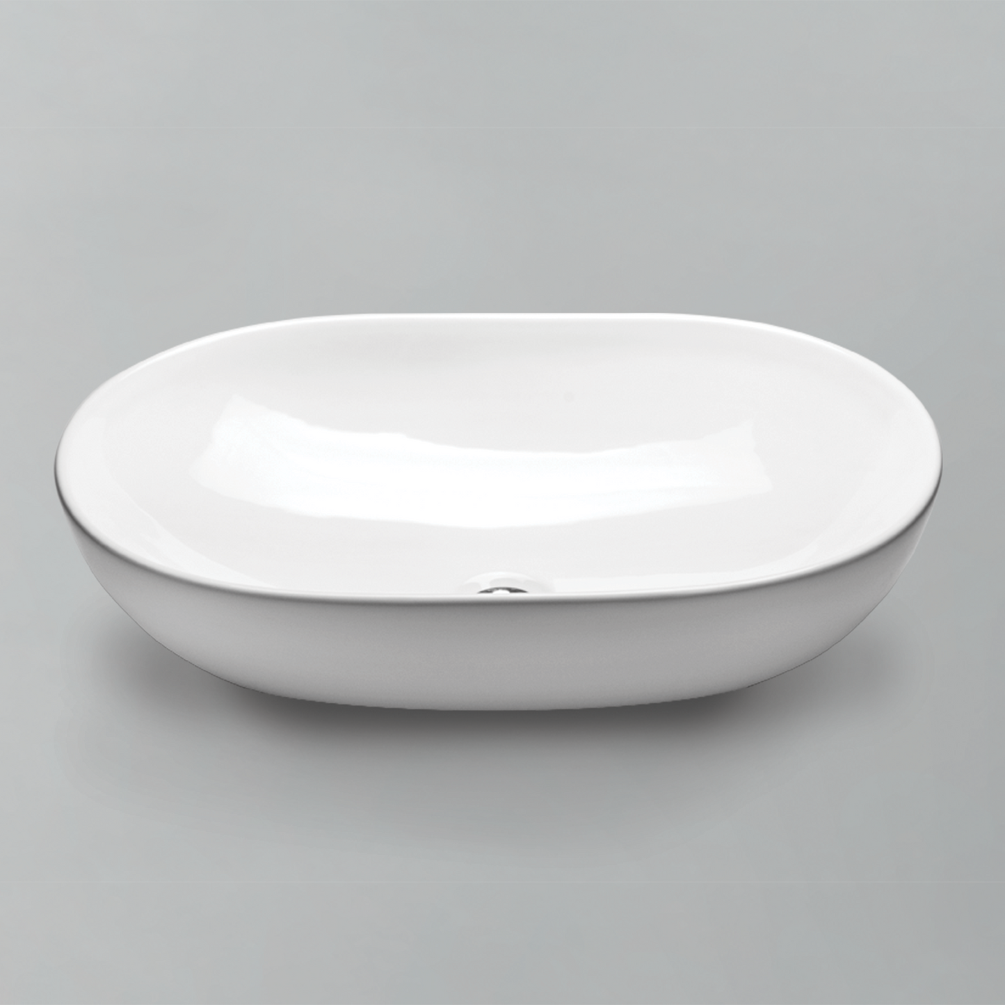 Acritec 36560 Ceramic Rectangular Counter-Top Basin, White
