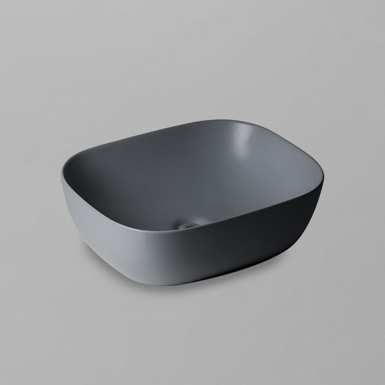 Acritec 36643 Series Ceramic Rectangular Counter-Top Basin, 19” × 15½”, Grey