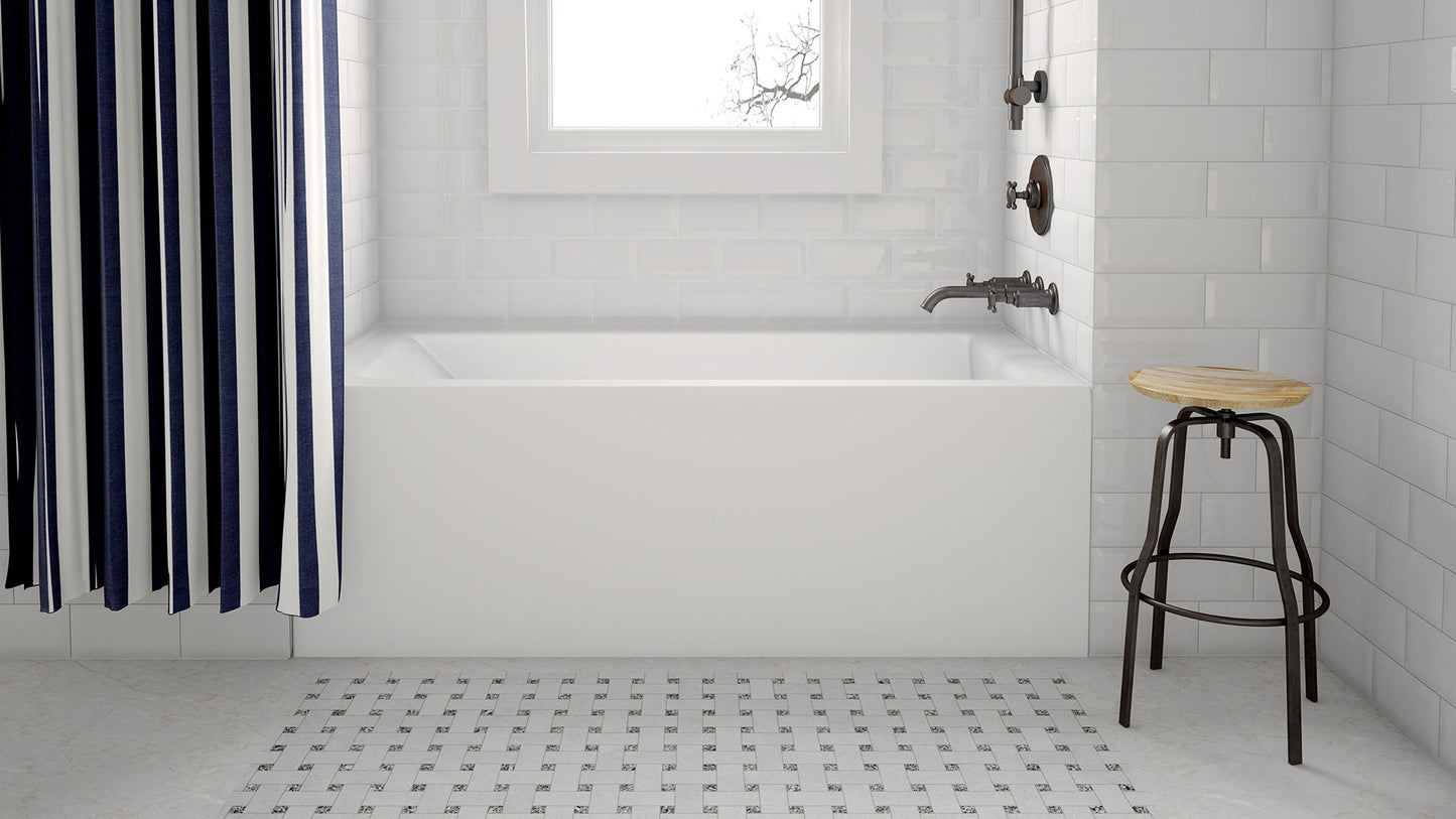 Acritec Simplicity Pure 6032 Alcove Bathtub – Front View