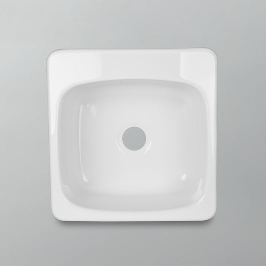 Acritec 11011 Classic Laundry Sink, 20.75 x 21.75 x 10 in, High-Gloss White Cast Acrylic Drop-In Utility Sink