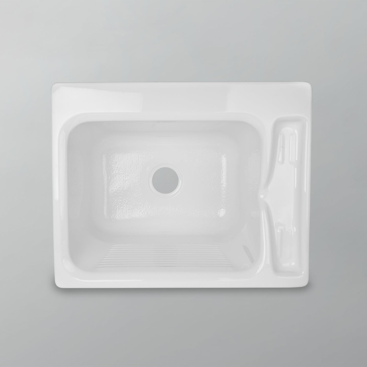 Acritec 11021 Deluxe Laundry Sink with Cast Washboard, 27 x 22 x 14.25 in, White Cast Acrylic Drop-In