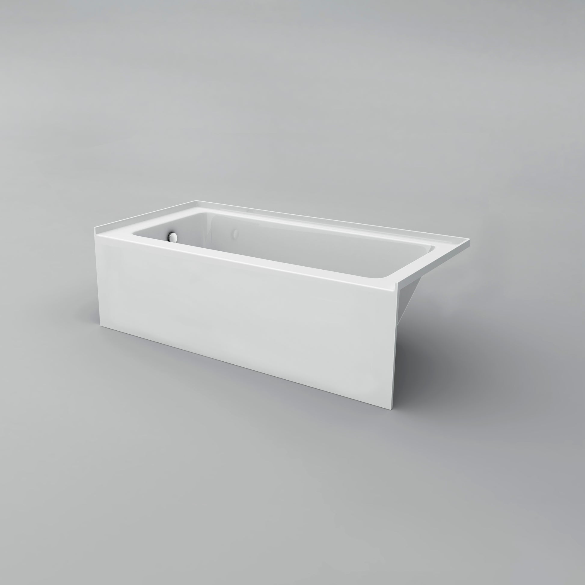 Acritec Clear 6030 16" Alcove Bathtub – ADA Low-Profile White Acrylic
