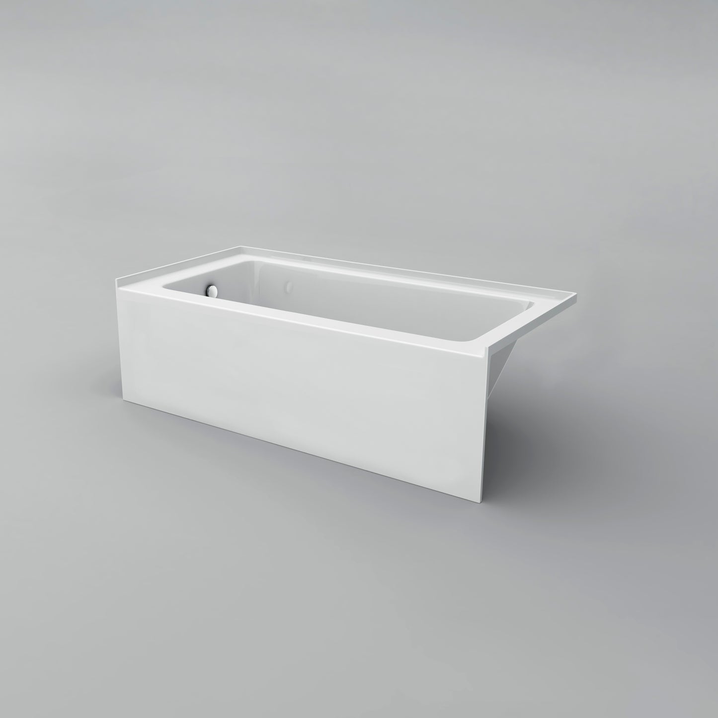 Acritec Clear 6632 Alcove Bathtub – 5.5 ft. Skirted White Acrylic