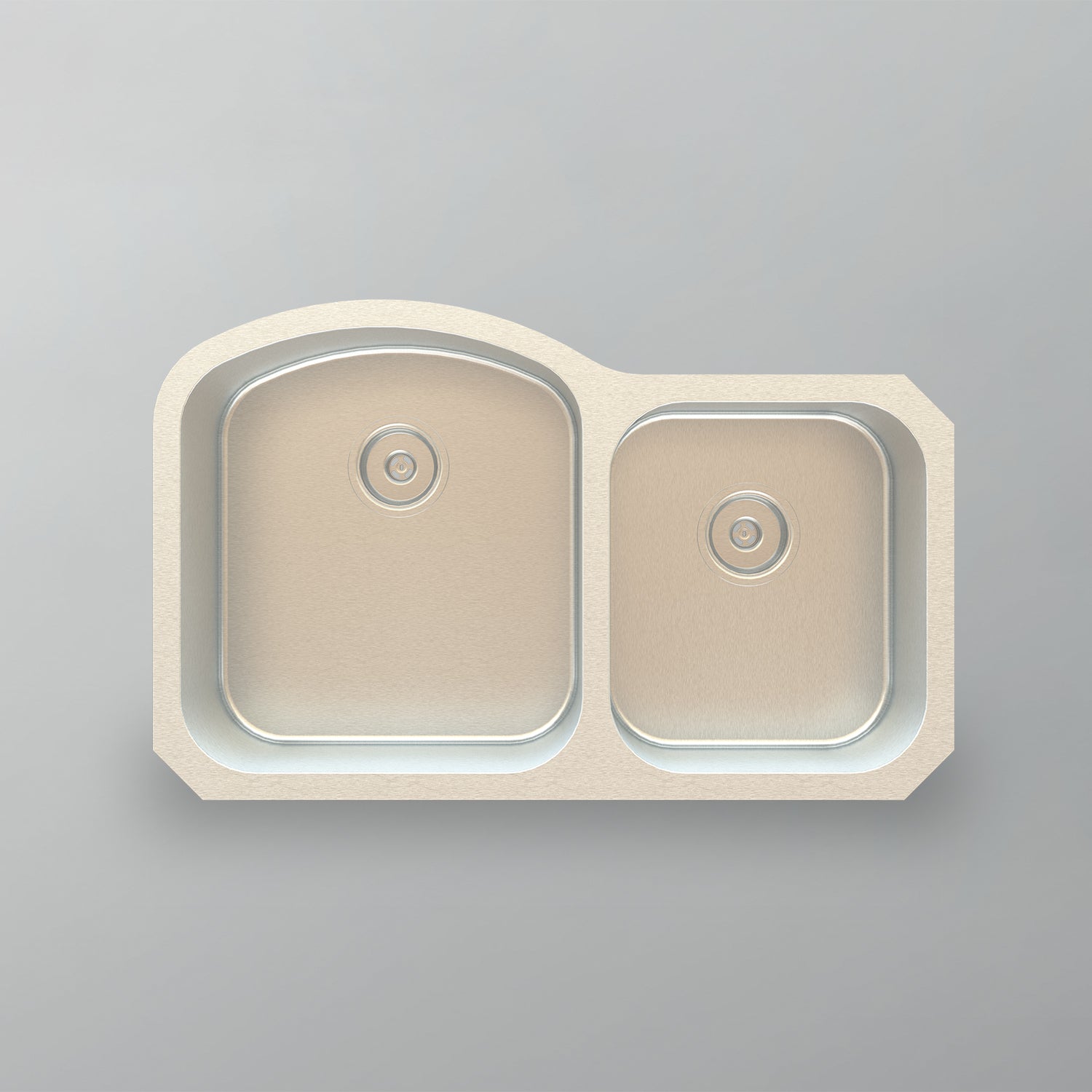 Acritec 21120 Stainless Steel Undermount Kitchen Sink – 32" x 20" x 9" – Brushed Satin