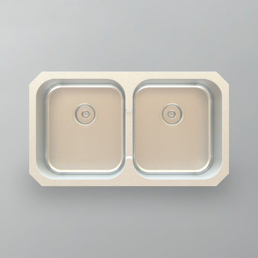 Acritec 21201 Stainless Steel Undermount Kitchen Sink – 31.375" x 18" x 8" – Brushed Satin
