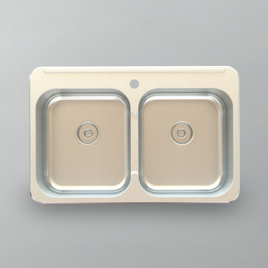 Acritec 25090 Stainless Steel Drop-In Kitchen Sink – 31.25" x 20.375" x 7" – Brushed Satin