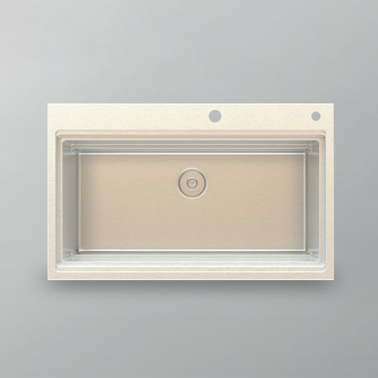 Acritec 25170 Stainless Steel Drop-In Kitchen Sink – 31.5" x 19.5" x 10.25" – Brushed Satin