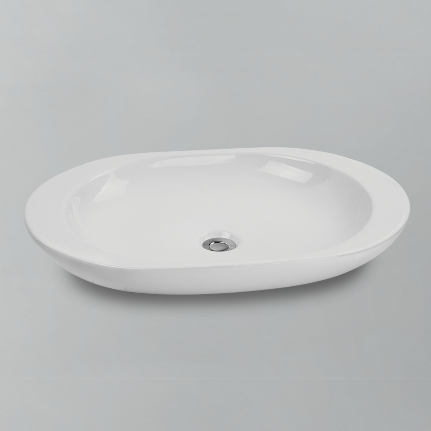 Acritec 36425 Ceramic Oval Counter-Top Basin, White
