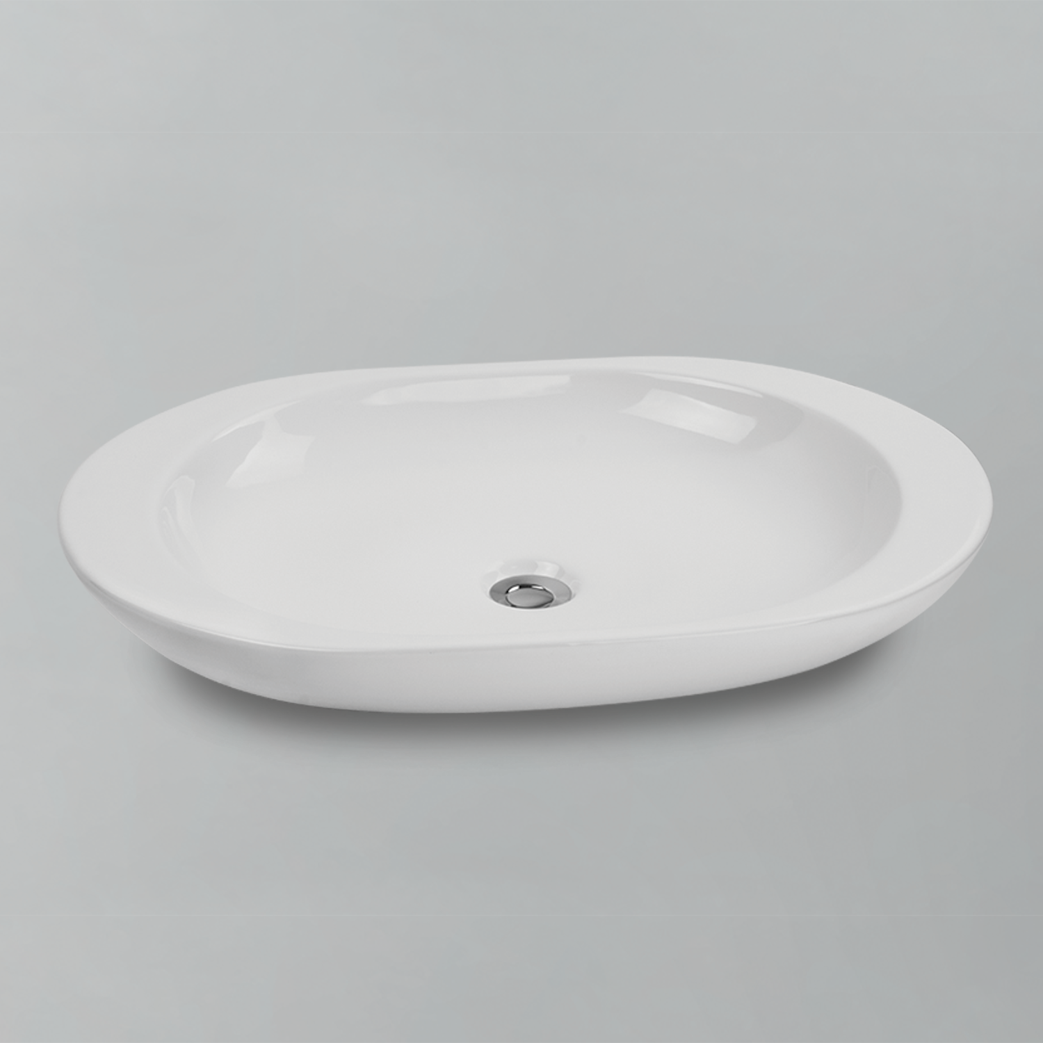 Acritec 36425 Ceramic Oval Counter-Top Basin, White