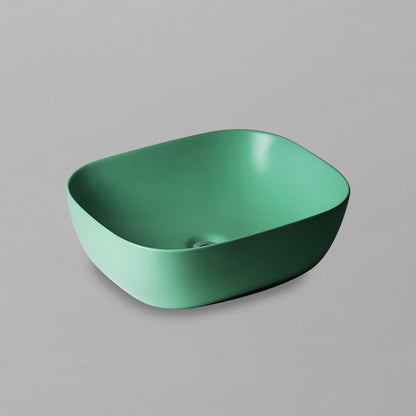 Acritec 36643 Series Ceramic Rectangular Counter-Top Basin, 19” × 15½”, Green