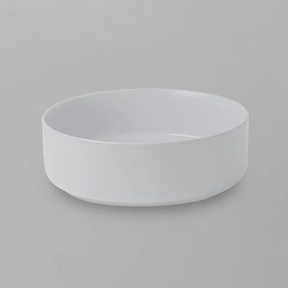 Acritec 36652 Series Ceramic Square Counter-Top Basin, 14”, White