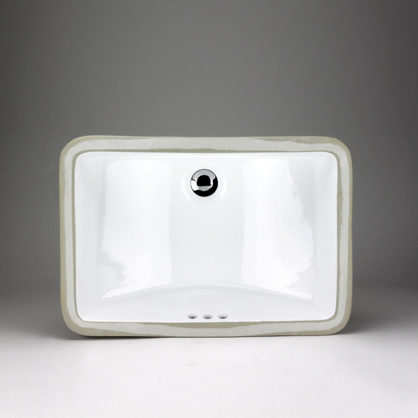 Acritec 36950 Rectangular Undermount Ceramic Basin, White