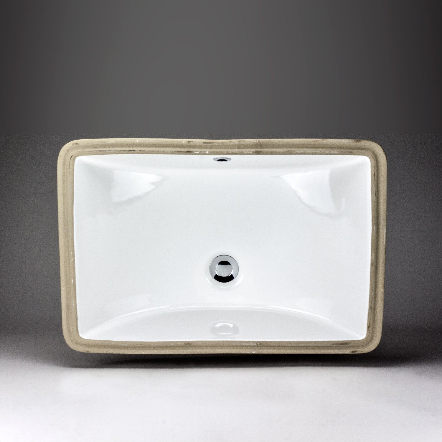 Acritec 36955 Rectangular Undermount Ceramic Basin, White
