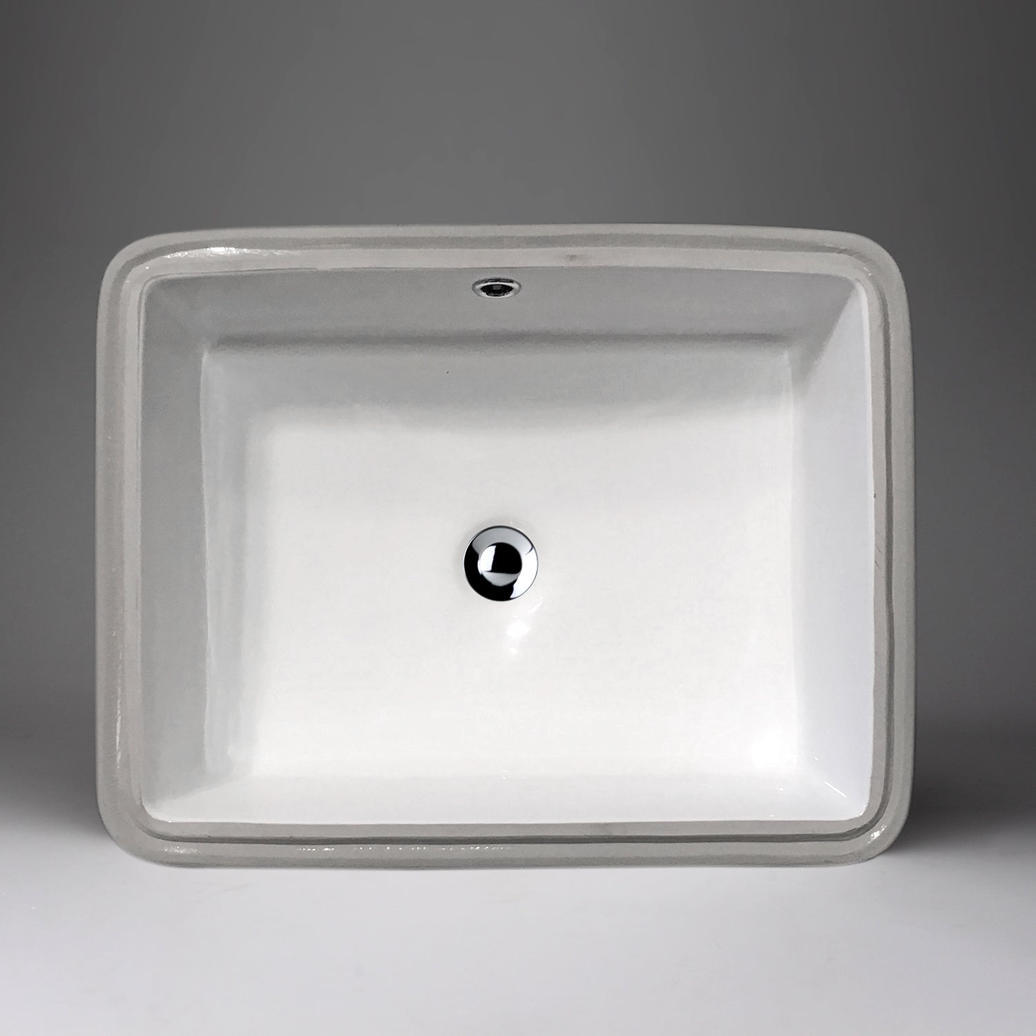 Acritec 36970C Rectangular Undermount Ceramic Basin, White