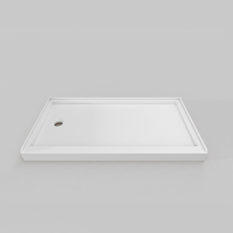 Acritec Low Profile single threshold shower base with end drain, 60" x 32"