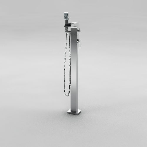 Acritec Imara Freestanding Bathtub Faucet 83061 in Chrome, Front View