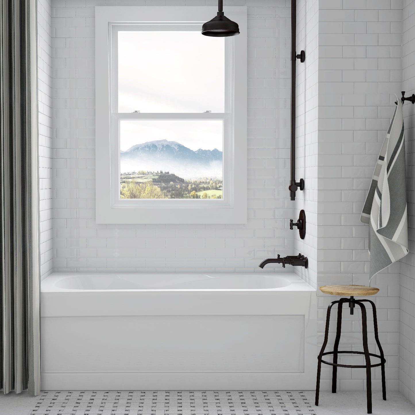 Acritec Robson 6030 Alcove Bathtub – Front View