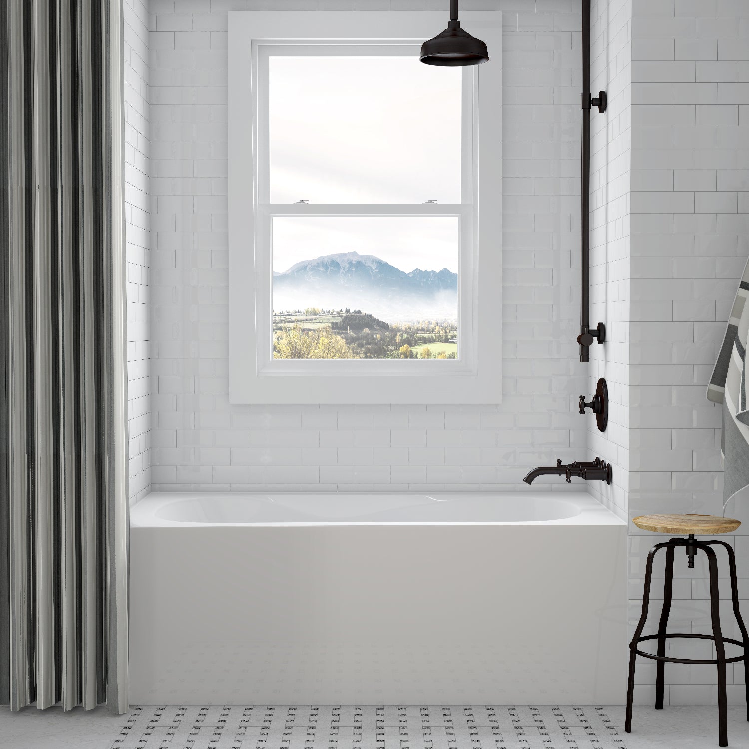 Acritec Robson Pure 6032 Alcove Bathtub – Front View