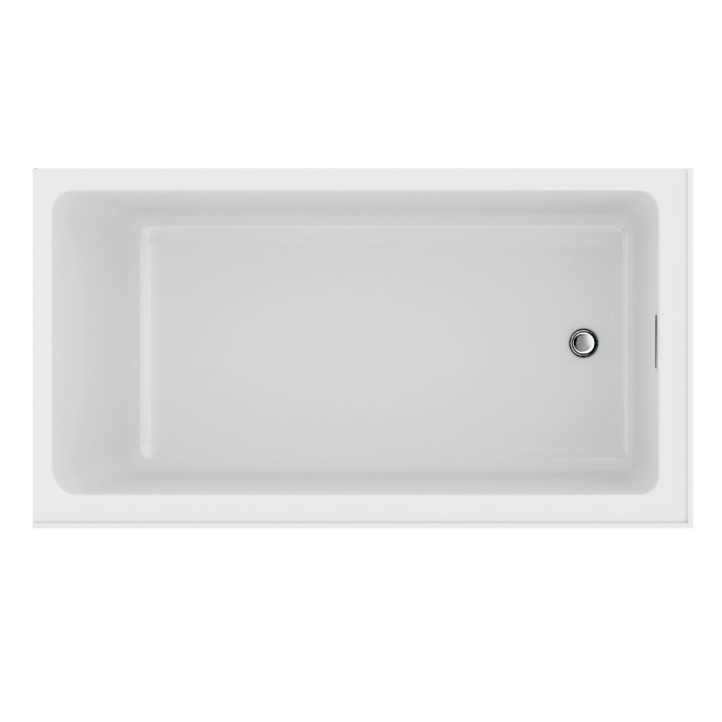 Acritec Simplicity Pure 6032 Alcove Bathtub – Top View
