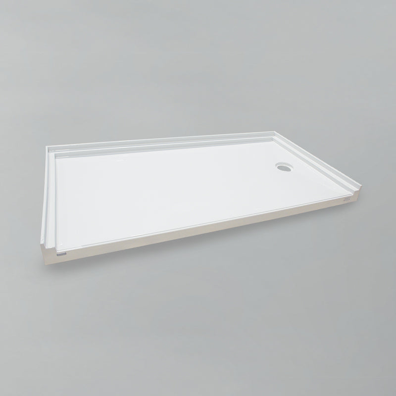 Acritec Barrier Free single threshold shower base in white, designed for accessibility