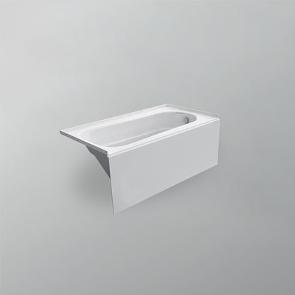 Acritec Brockton 6034 Alcove Bathtub – Wide 34 in. Skirted White Acrylic