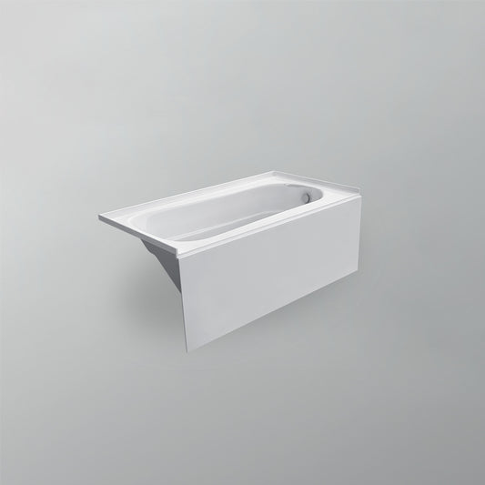 Acritec Brockton 6034 Alcove Bathtub – Wide 34 in. Skirted White Acrylic