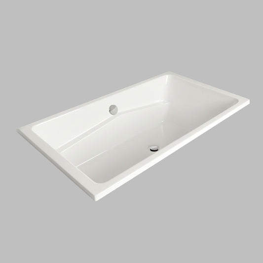 Acritec Charles Drop-In Bathtub – 65⅞” × 41⅞” – White