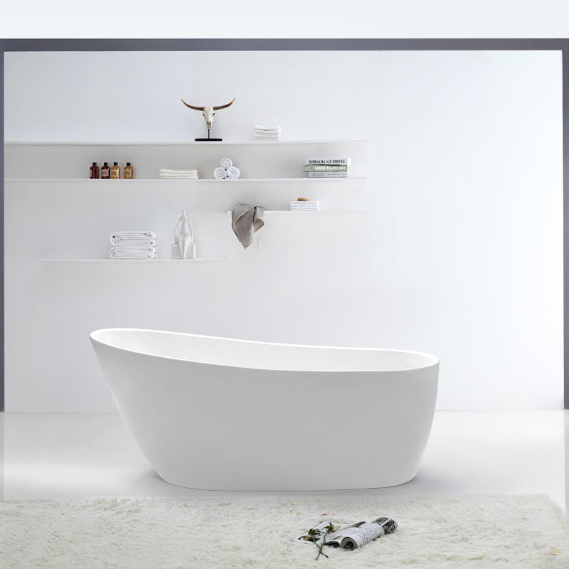 Acritec Claude Freestanding Bathtub – Overhead View – White