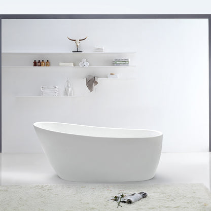 Acritec Claude Freestanding Bathtub – Overhead View – White