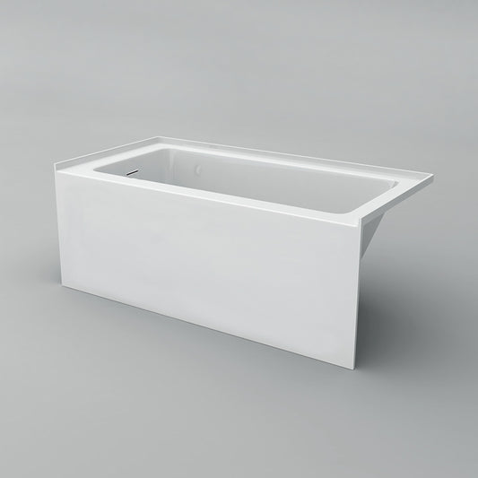 Acritec Clear Linear 6032 Alcove Bathtub – Linear Drain White Acrylic