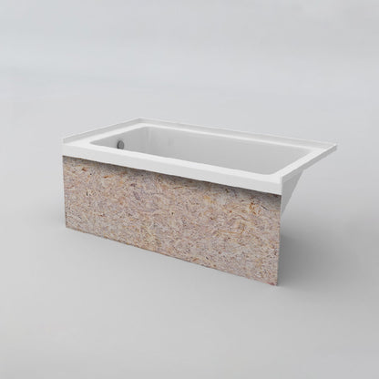 Acritec Clear Wood Panel 6032 Alcove Bathtub – Wood Apron for Tile Application