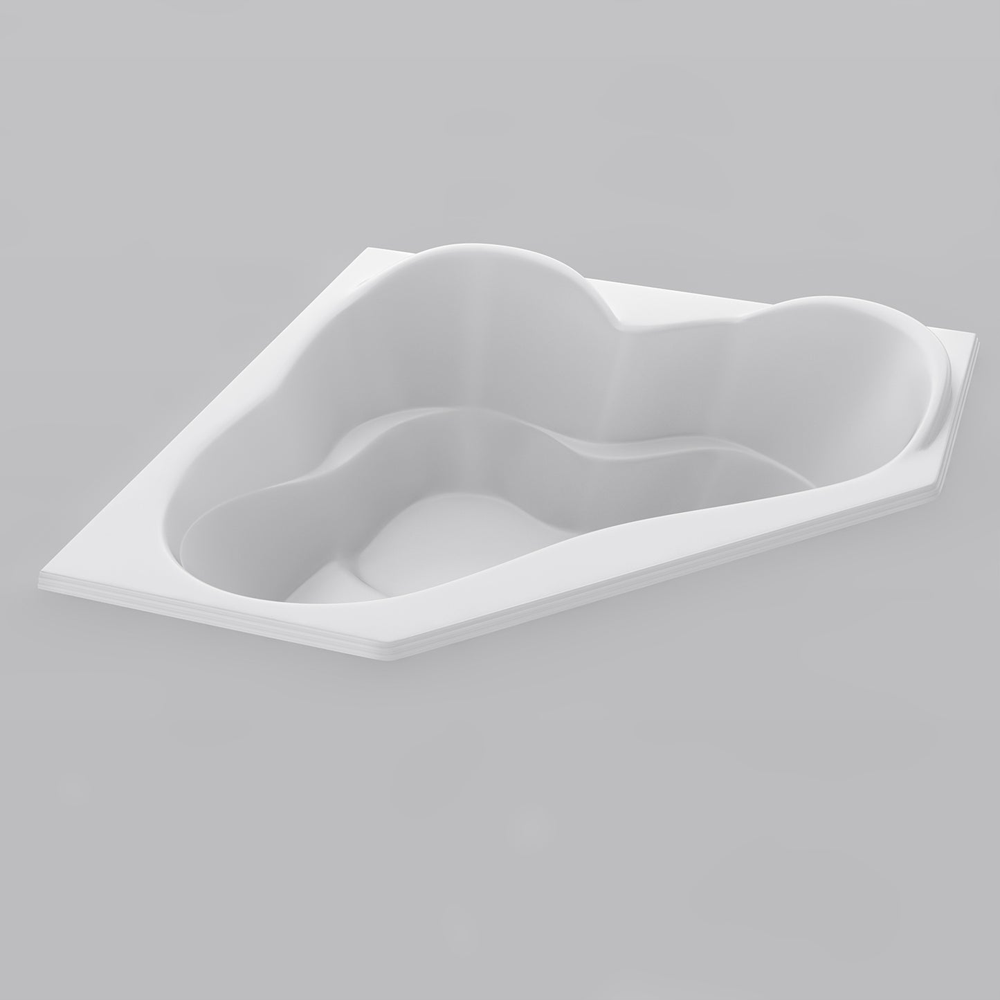 Acritec Goddess 60 Corner Drop-In Bathtub – 60” × 60” – White