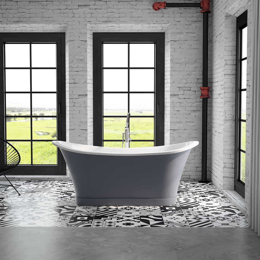 Acritec Hawthorne 67" Freestanding Bathtub – Matte Grey