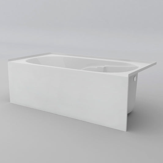 Acritec Lady Rotterdam Pure 7234 Alcove Bathtub – 6 ft. Decorative White Acrylic