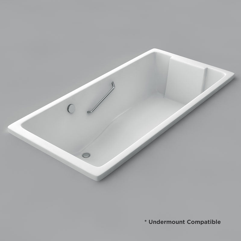 Acritec Lounge Drop-In Bathtub – 65¼” × 32” – White