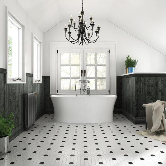 Acritec Penelope Series 66¼" Freestanding Bathtub – White