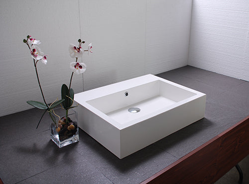 Acritec Pure Single Bowl Composite Basin, White