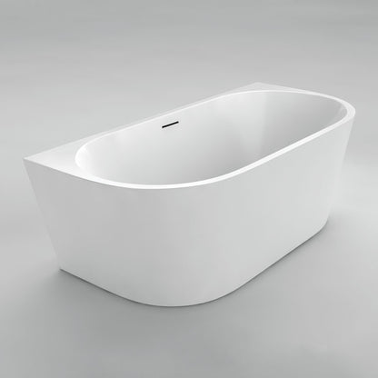 Acritec Rochelle Semi-Freestanding Bathtub – In-Bath Lifestyle View