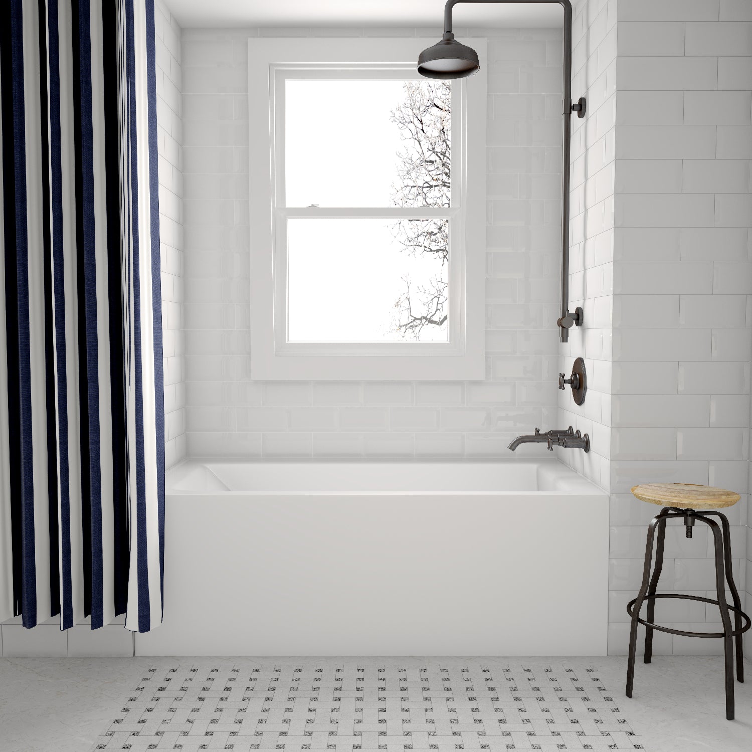 Acritec Clear 5430 Alcove Bathtub – Side Profile