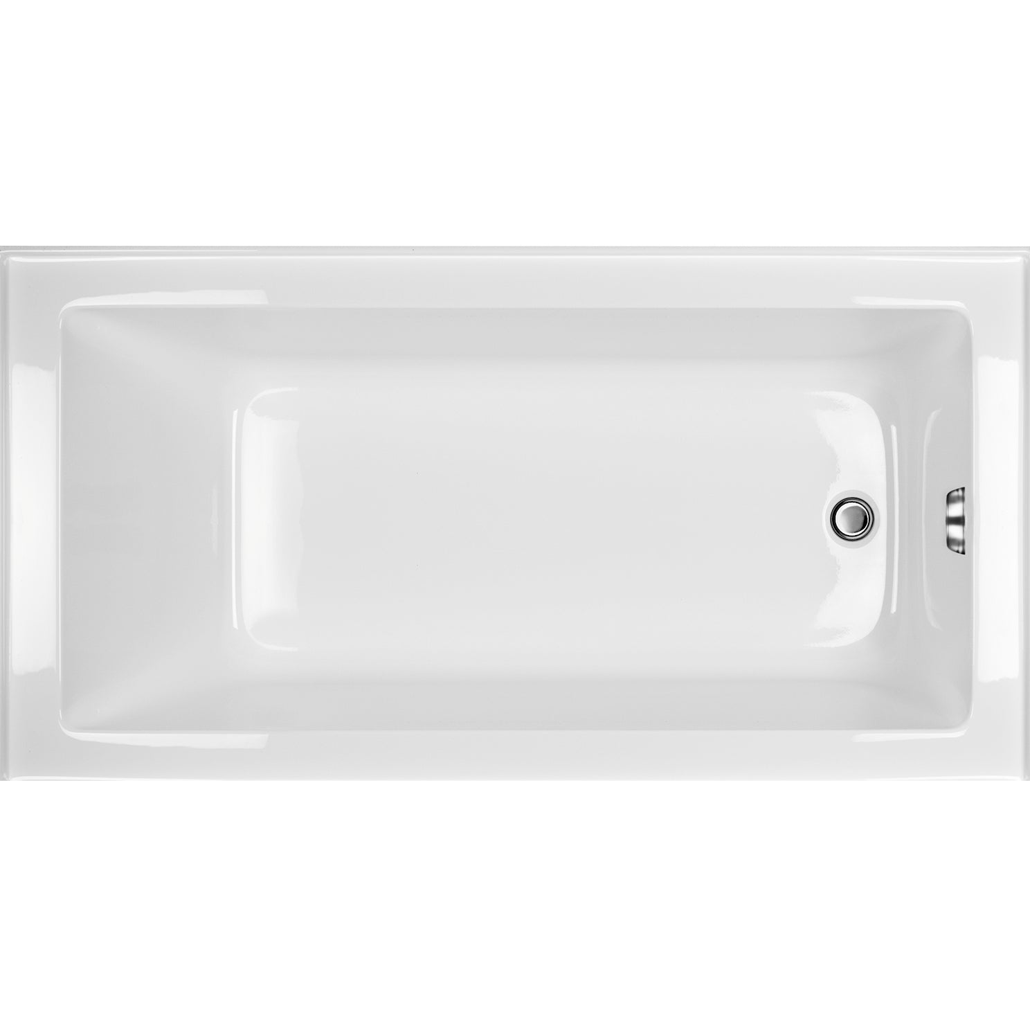 Acritec Clear Wood Panel 6032 Alcove Bathtub – Top View