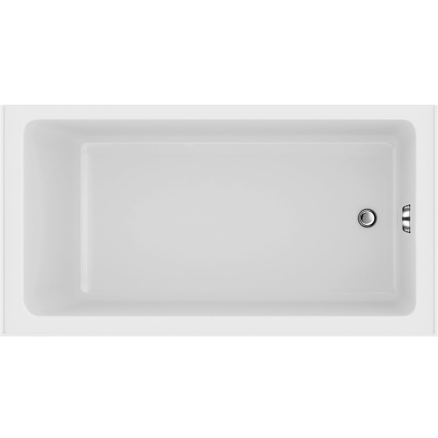 Acritec Simplicity Wood Panel 7234 Alcove Bathtub – Top View