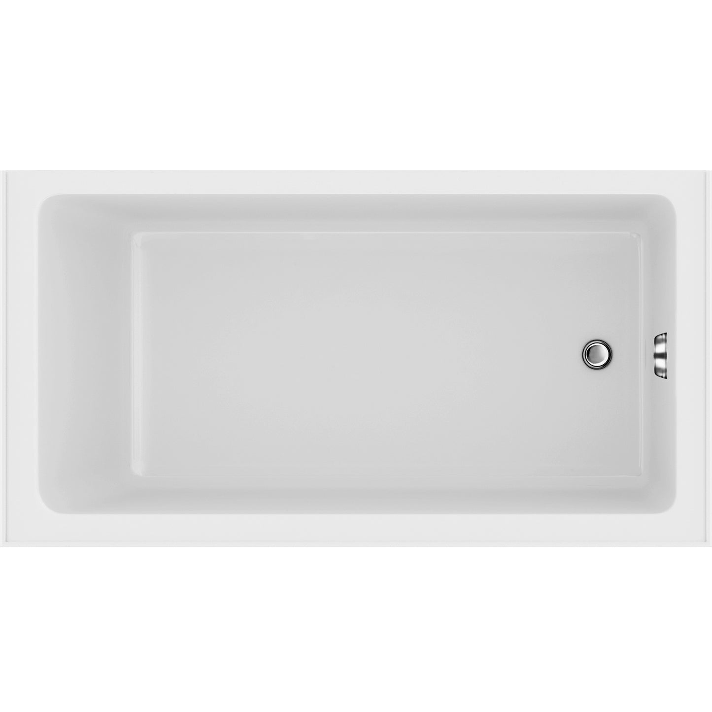 Acritec Simplicity Wood Panel 6632 Alcove Bathtub – Top View