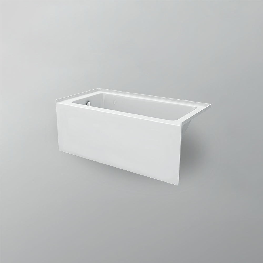 Acritec Simplicity Pure 6630 Alcove Bathtub – 5.5 ft. Deep Soaker White Acrylic