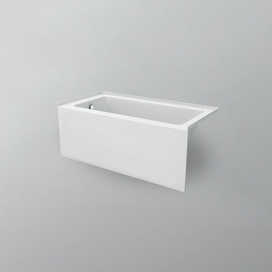 Acritec Simplicity Pure 6632 Alcove Bathtub – 5.5 ft. Deep Soaker White Acrylic