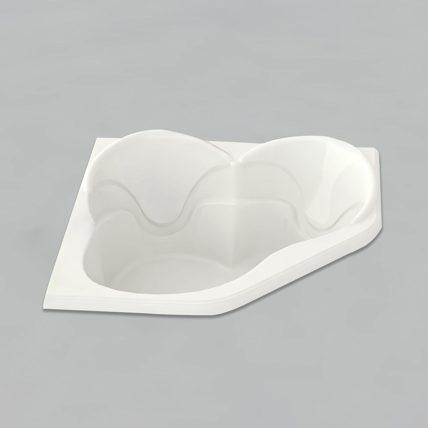 Acritec Tissot Corner Drop-In Bathtub – 54” × 54” – White