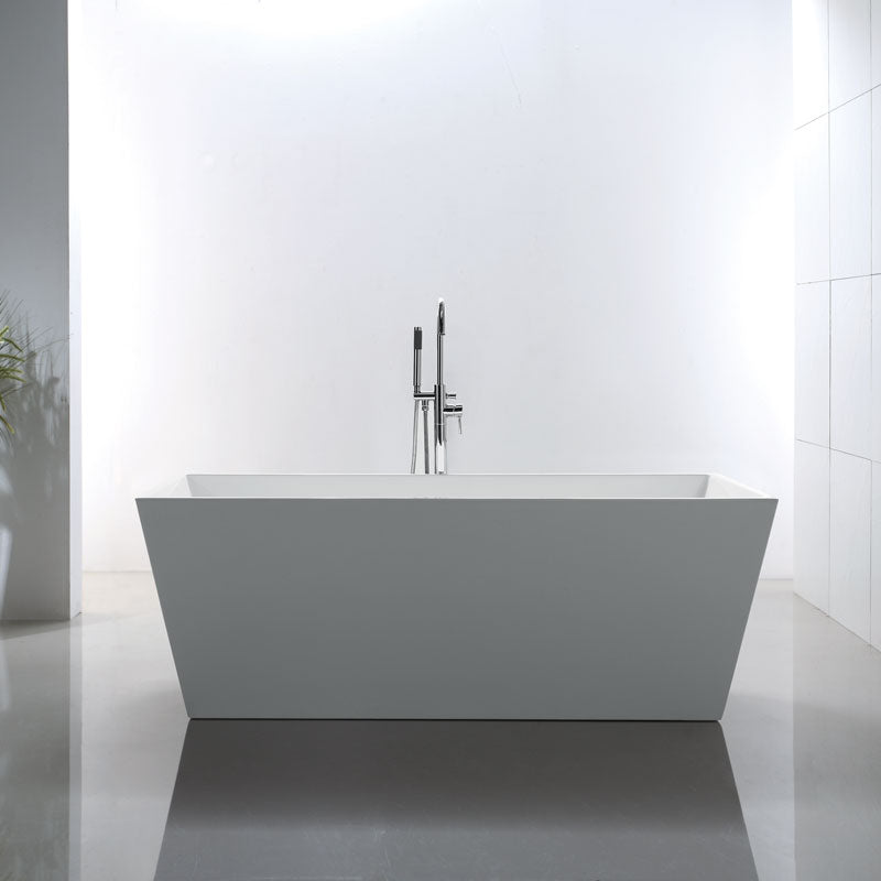 Acritec Tours 66¾" Freestanding Acrylic Soaker Bathtub – White