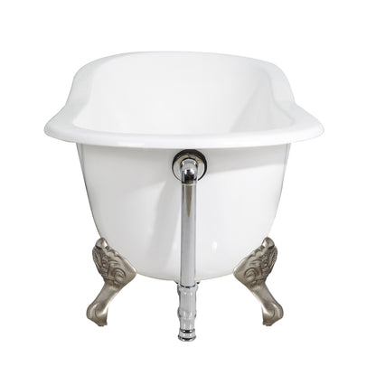 Acritec Triton 67 48022 – End view, cast iron slipper clawfoot tub